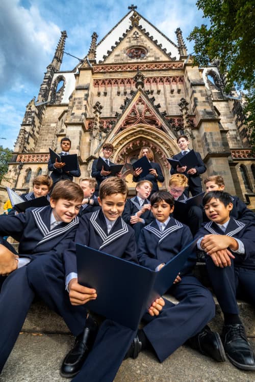 Thomanerchor foran Thomaskirche i Leipzig, Bachs egen kirke