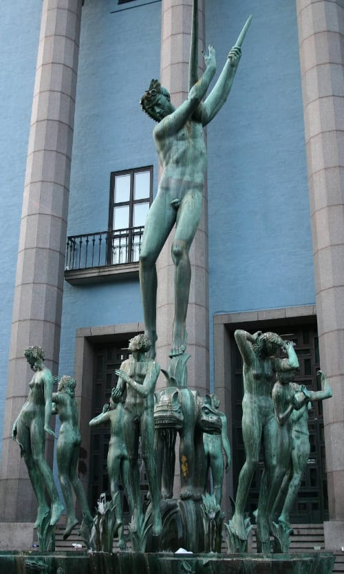 Orfeusbrunnen, av Carl Milles.