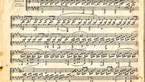 Måneskinnssonaten, Beethoven, noter.