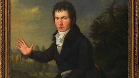 Portrett av Ludwig van Beethoven, av Josef Willibrord Mähler, 1804–1805.